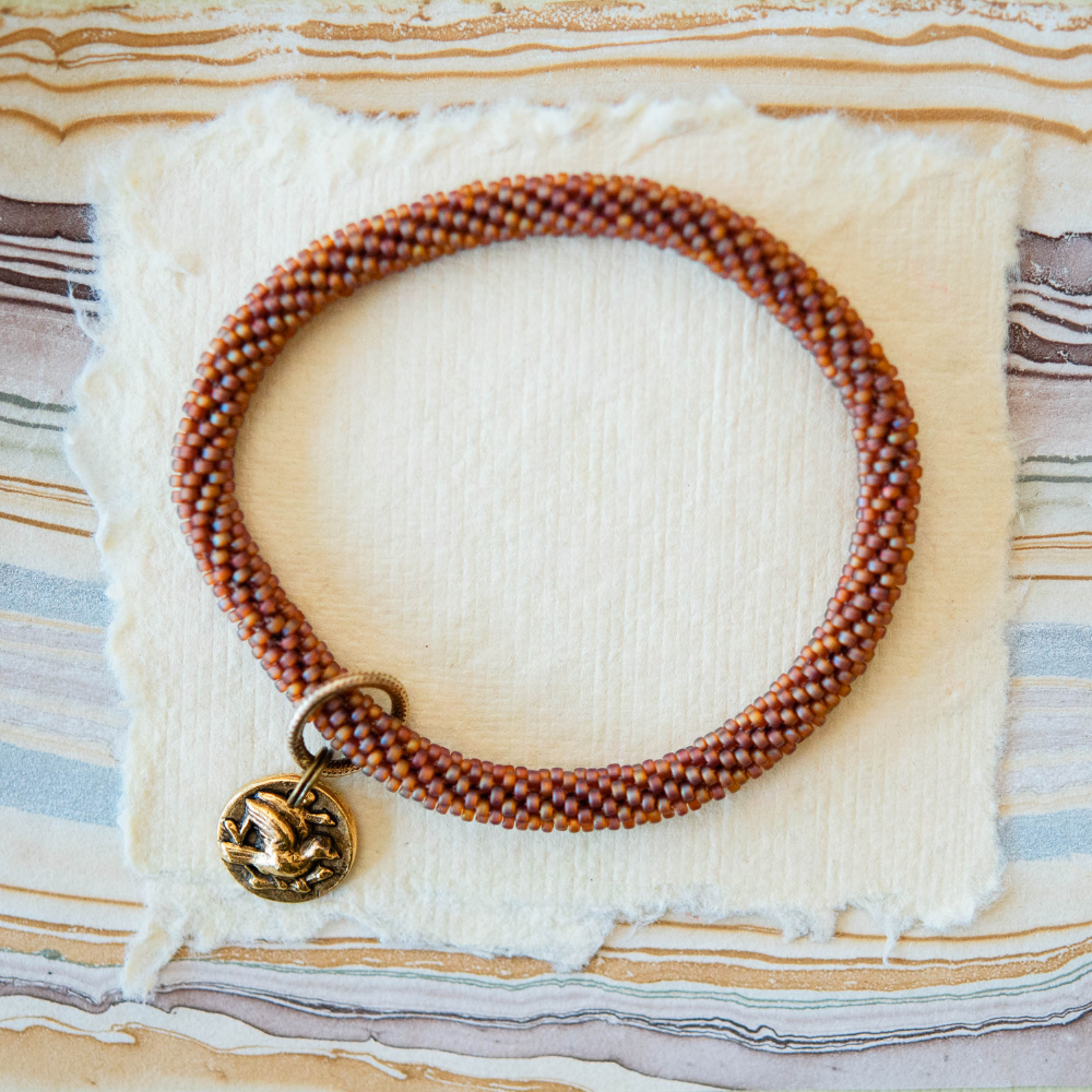 Beaded Bangle + Sparrow Charm Beaded Bangles Bella Vita Jewelry