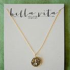 Bitty Buttons Bee Necklace Charm + Pendant Necklaces Bella Vita Jewelry