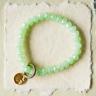 Crystal Bangle + Moon Charm Beaded Bangles Bella Vita Jewelry