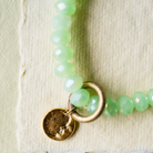 Crystal Bangle + Moon Charm Beaded Bangles Bella Vita Jewelry