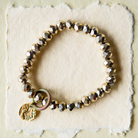Crystal Bangle + Peacock Charm Beaded Bangles Bella Vita Jewelry