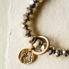 Crystal Bangle + Peacock Charm Beaded Bangles Bella Vita Jewelry