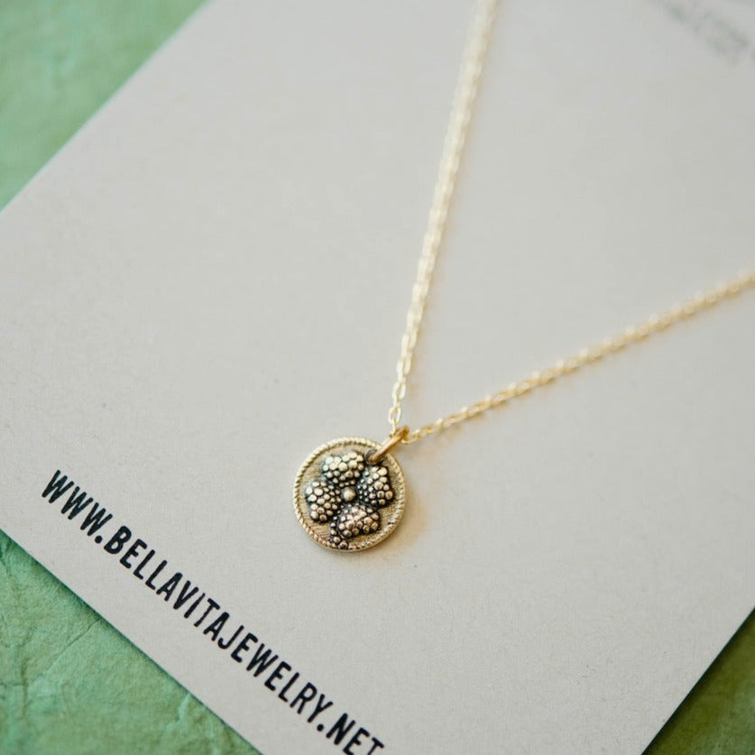 Bitty Buttons Clover Necklace Charm + Pendant Necklaces Bella Vita Jewelry
