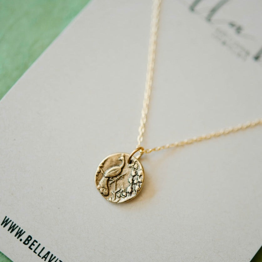 Bitty Buttons Peacock Necklace Charm + Pendant Necklaces Bella Vita Jewelry