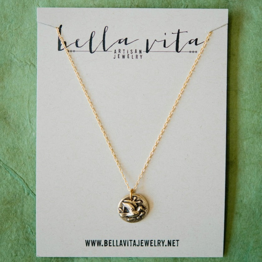 Bitty Buttons Sparrow Necklace Charm + Pendant Necklaces Bella Vita Jewelry