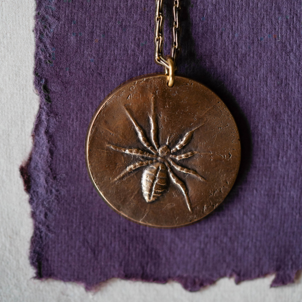 Spider Token Necklace Charm + Pendant Necklaces Bella Vita Jewelry   