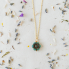 Flower Power Chain Necklace Charm + Pendant Necklaces Bella Vita Jewelry Gold Plated Turquoise