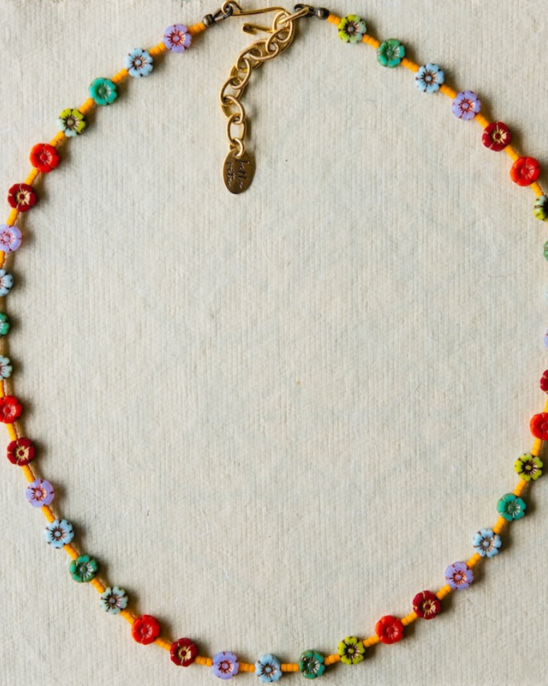 Flower Power Necklace Beaded Necklaces Bella Vita Jewelry