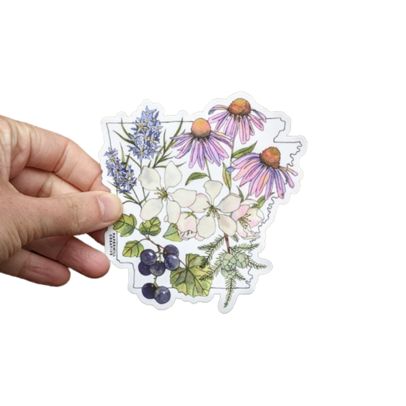Arkansas Flowers Sticker Stickers + Crafts Papermill Creative