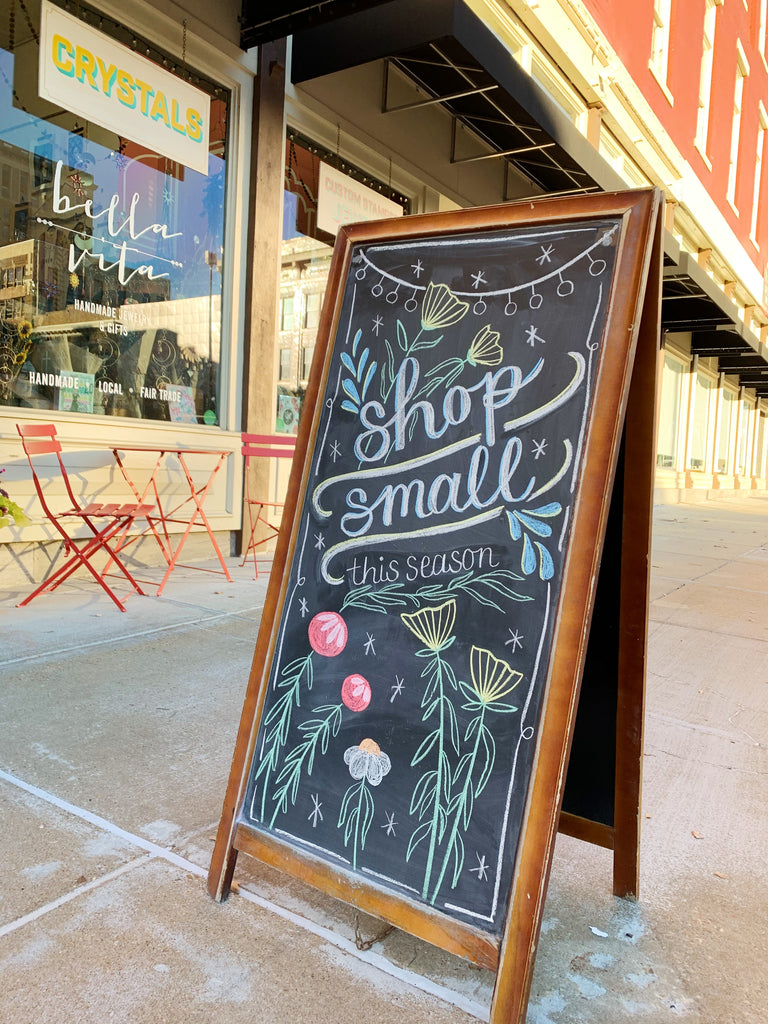 Chalkboard Sign for Shop Small.