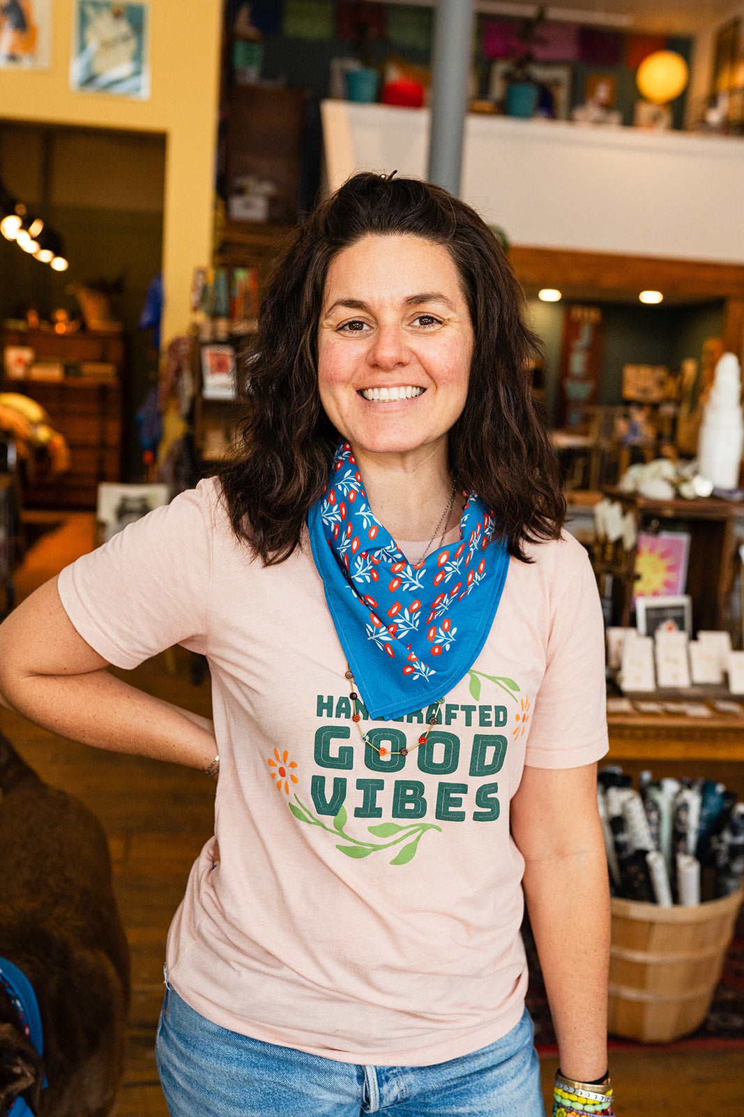 Brandys hands making jewelry.