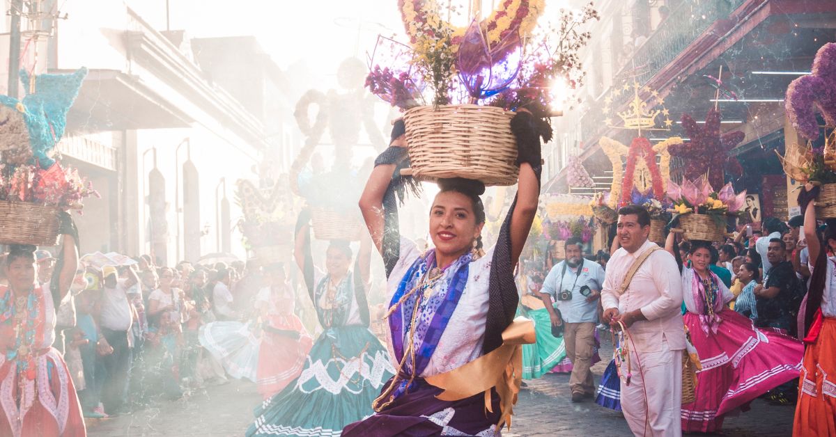 Vibrant streets of Oaxaca, Mexico - an ideal destination for arts and crafts enthusiasts.