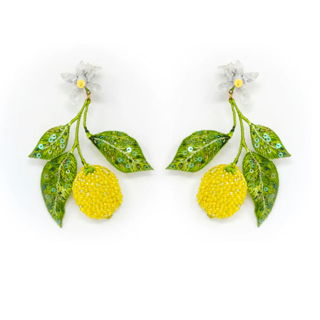 Hand Embroidered Earrings Brooches + Pins Trovelore