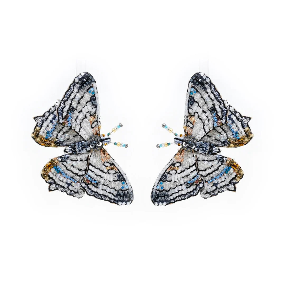 Hand Embroidered Earrings Brooches + Pins Trovelore