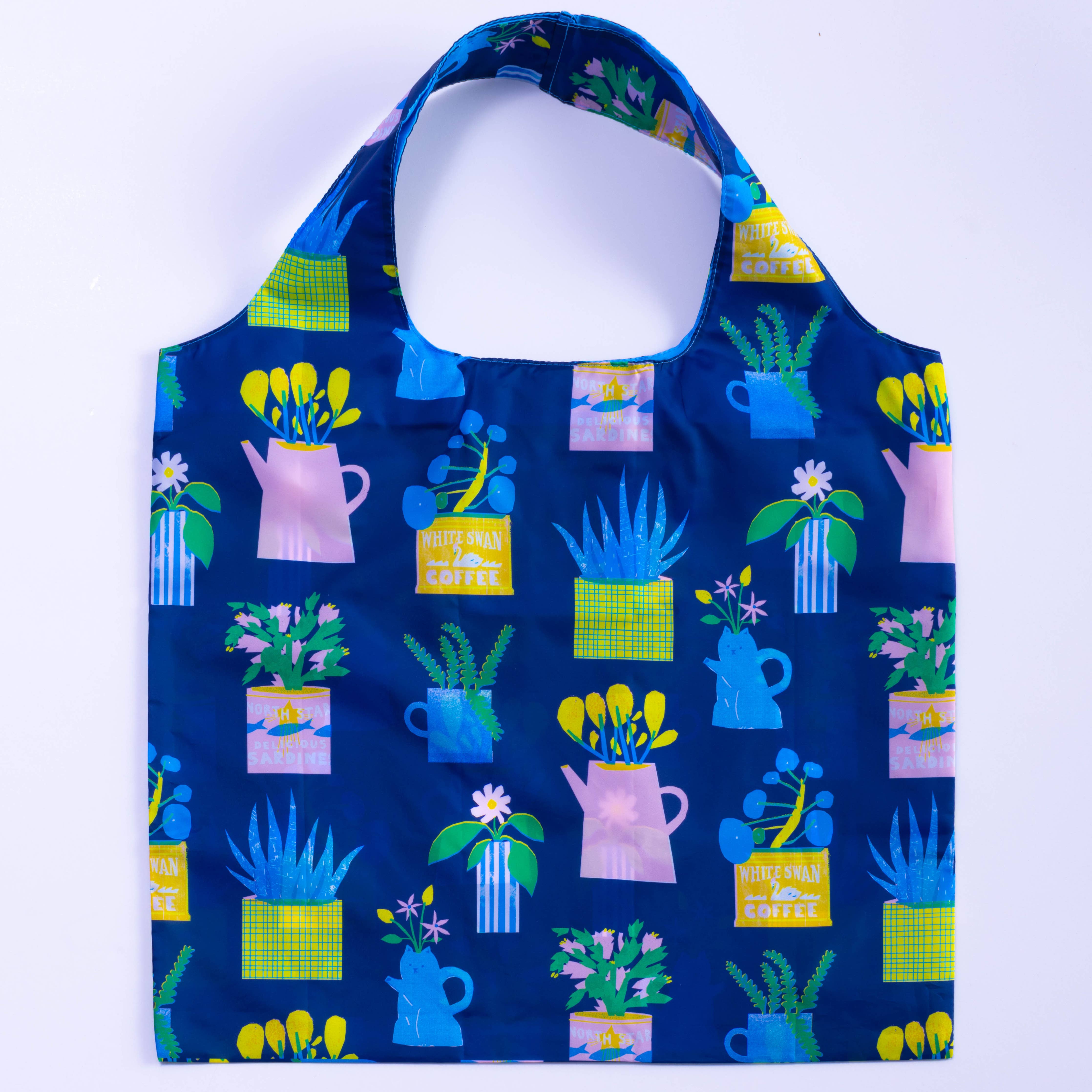 Houseplants Art Sack by Printed Peanuts - Eco-Friendly Tote Bags + Totes Yellow Owl Workshop   