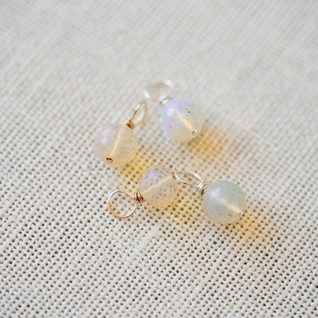 Round Faceted Opal Charms Bella Vita Jewelry   