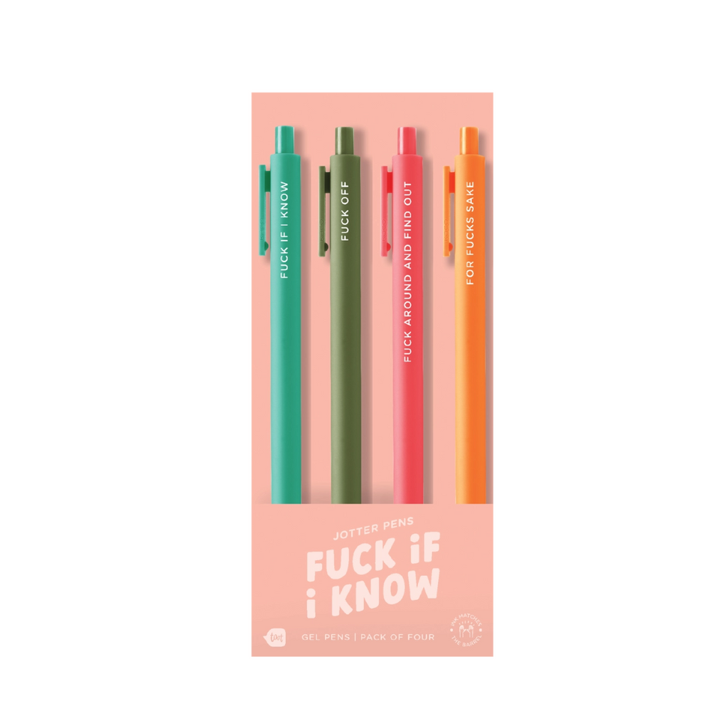Fuck If I Know - Pen Set  Talking Out Of Turn   
