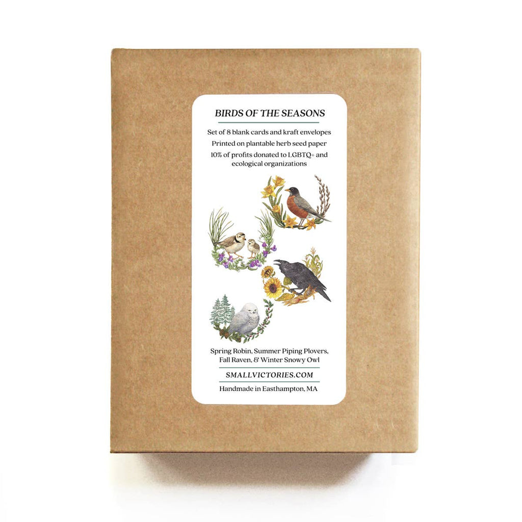Birds of the Seasons Card Set - Plantable Herb Paper  Small Victories   