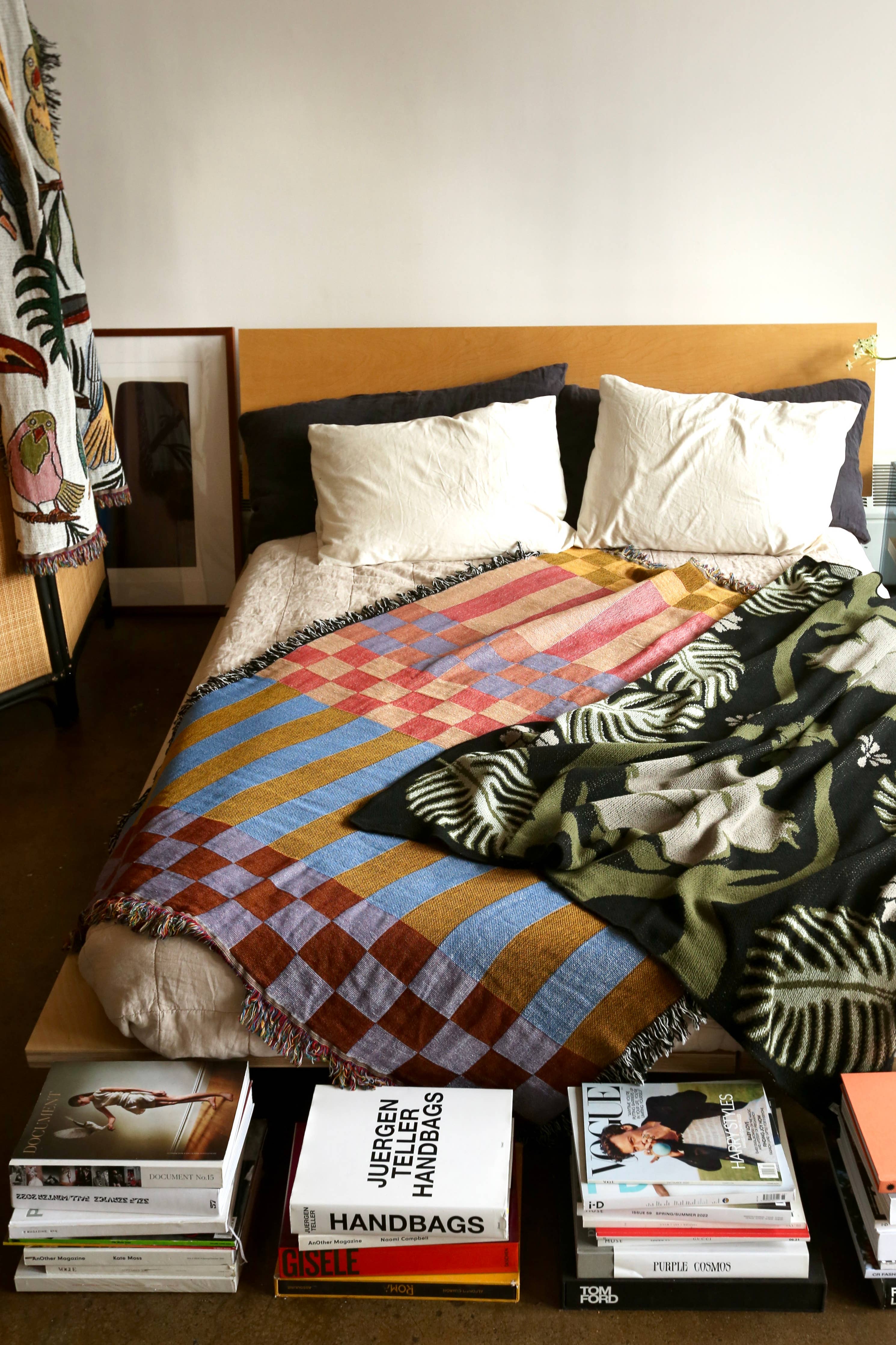 Checkered Stripe Tapestry Blanket  Calhoun & Co.   
