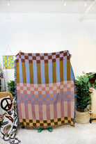 Checkered Stripe Tapestry Blanket  Calhoun & Co. Fort Tilden  