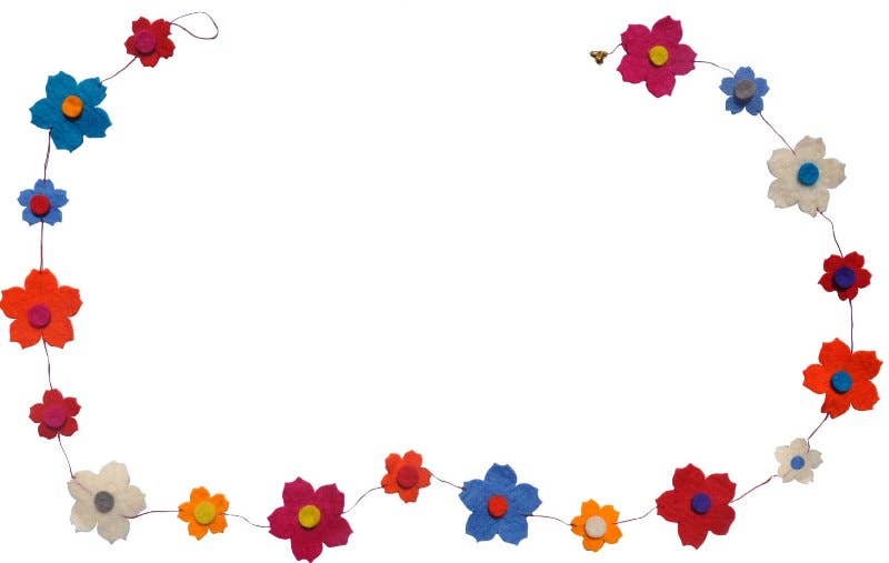 60" Felt garland, Sakura multi Giftsland