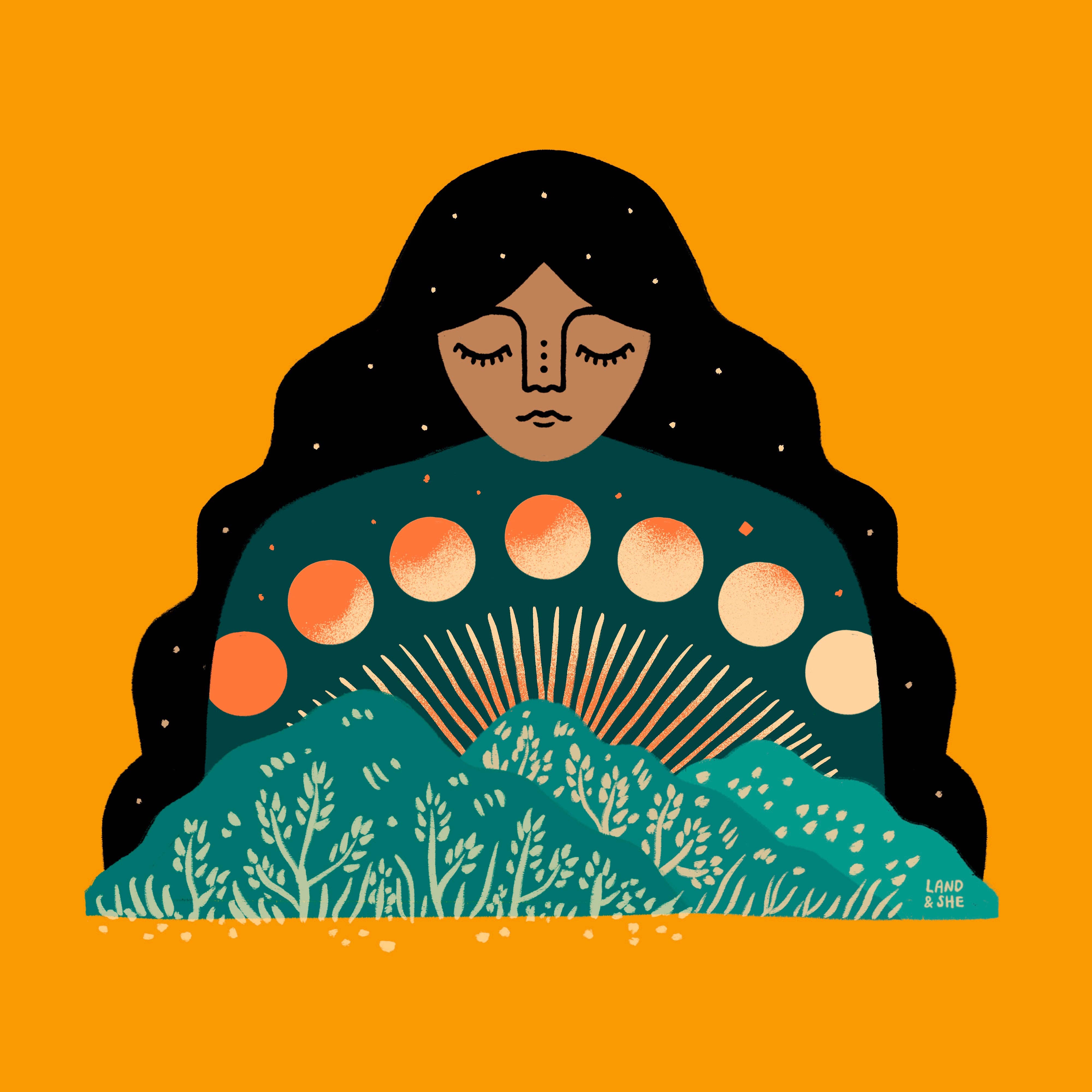 Lunar Eclipse Lady Land & She