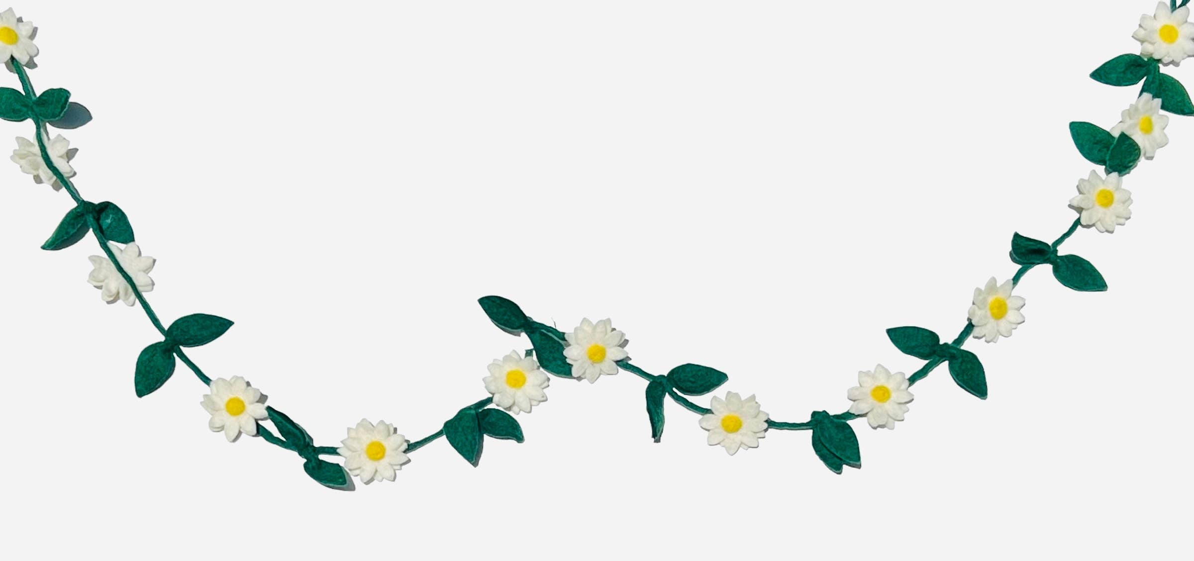 60" Felt floral garland, Daisy cream Giftsland