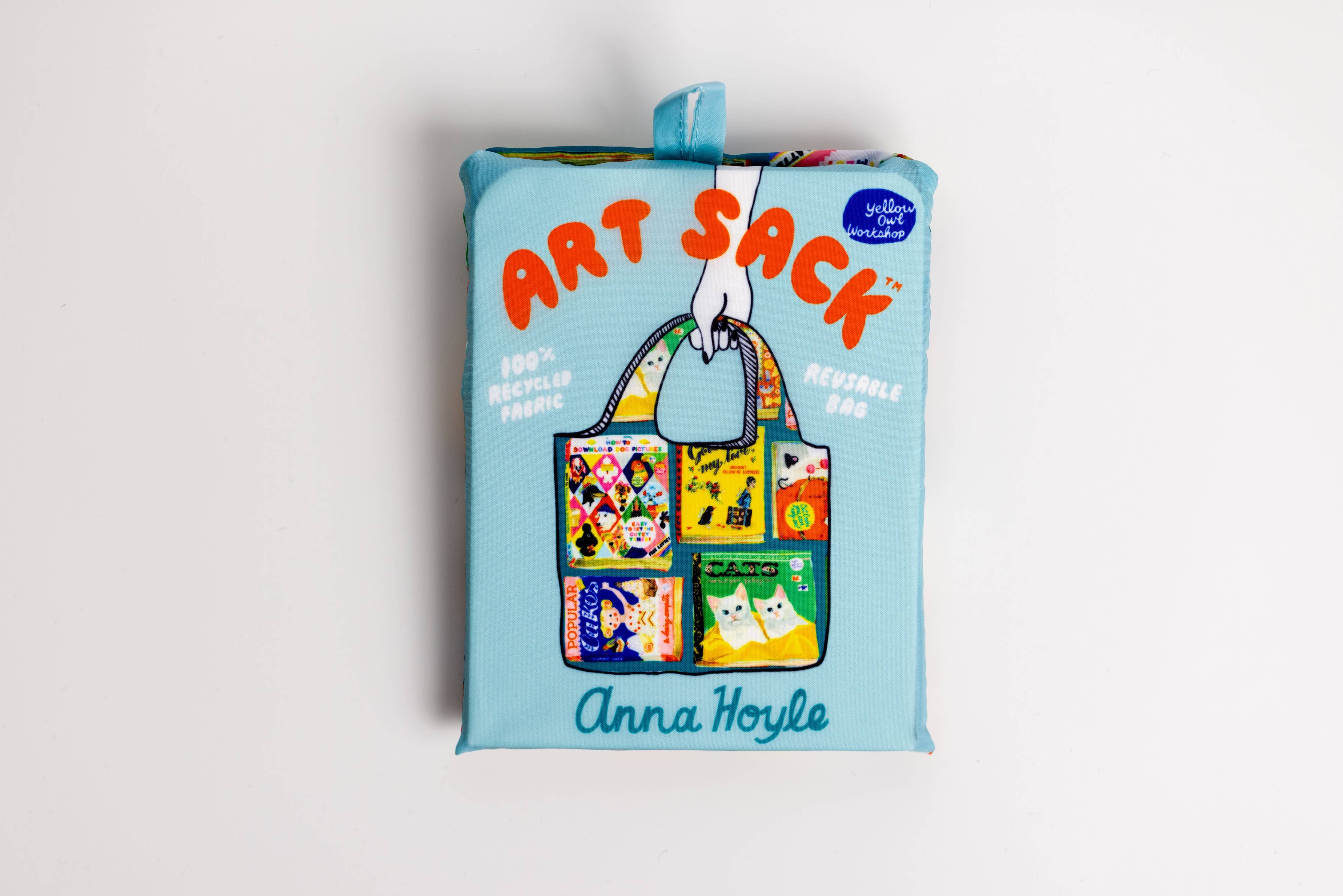 Useless Books Art Sack® by Anna Hoyle - Reusable Tote Yellow Owl Workshop