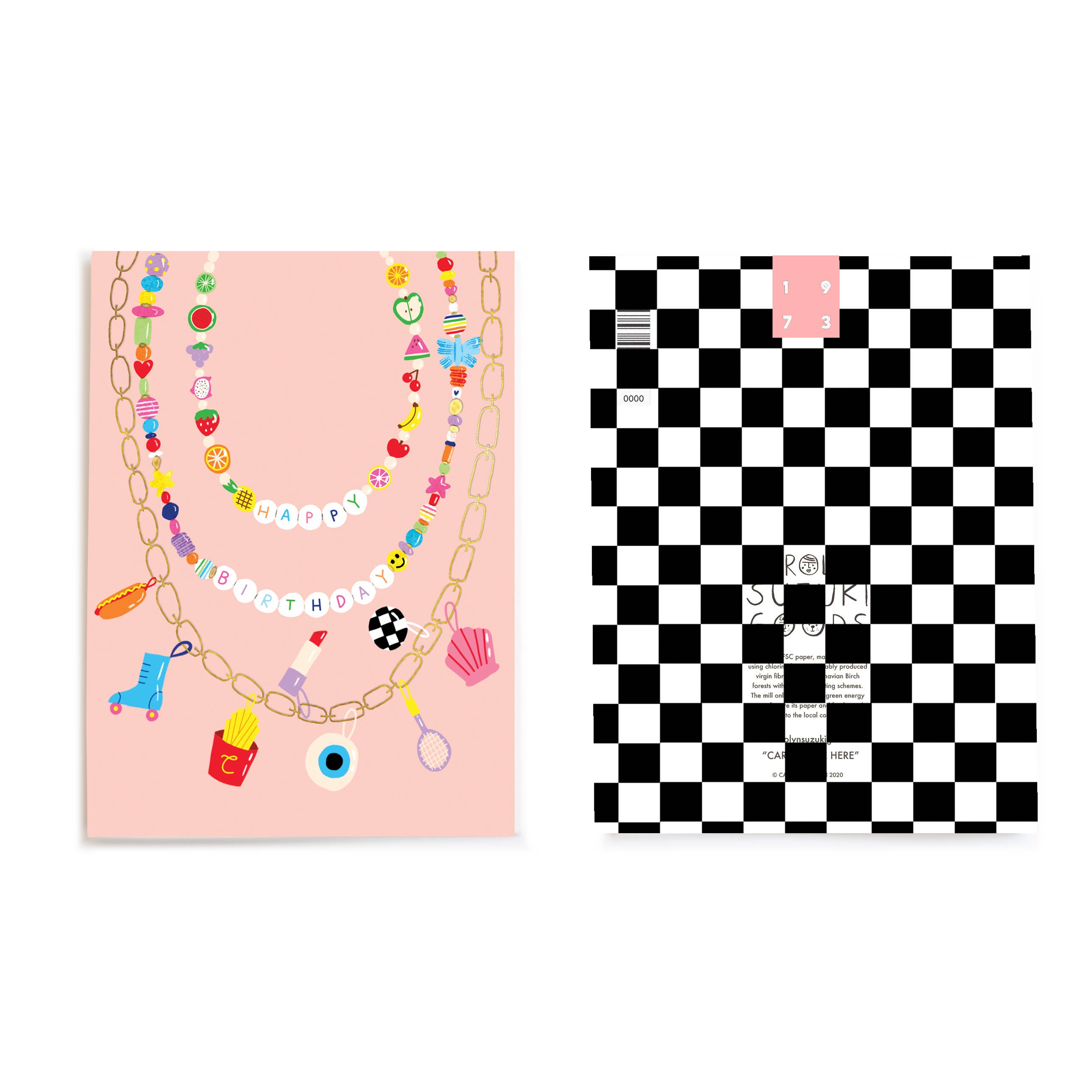 FESTIVAL BEADS - Birthday Card Carolyn Suzuki