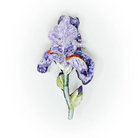 Hand Embroidered Brooch Brooches + Pins Trovelore Purple Bearded Iris (size 1.7" W x 3.4" T)