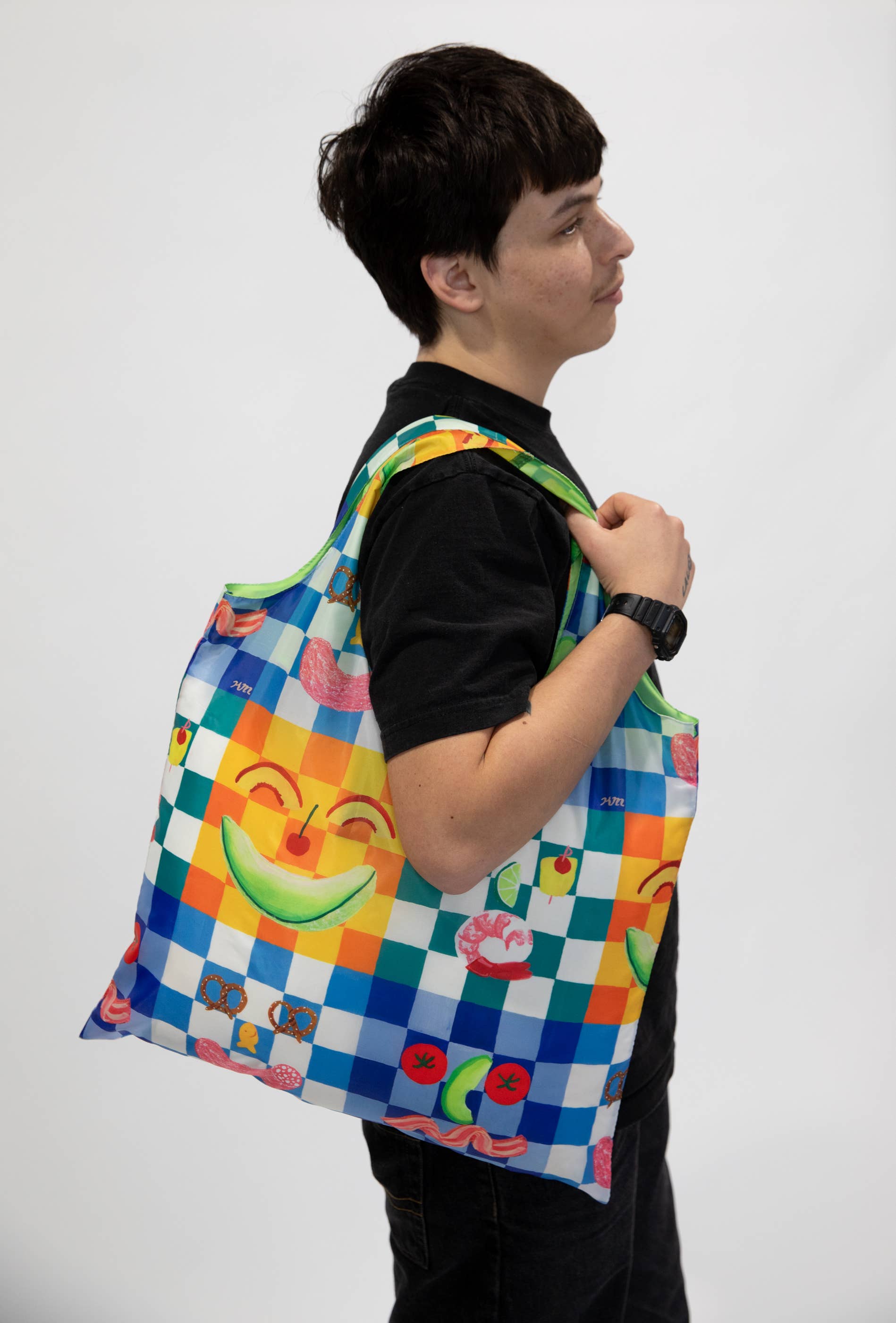 Picnic Art Sack by Kristina Micotti - Reusable Tote Bag  Yellow Owl Workshop   