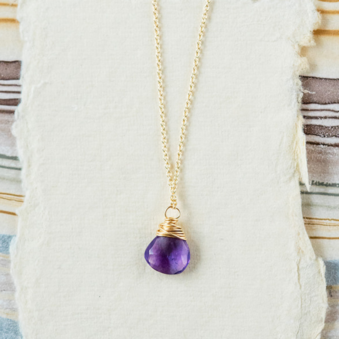 Amethyst Necklace Charm + Pendant Necklaces Bella Vita Jewelry   