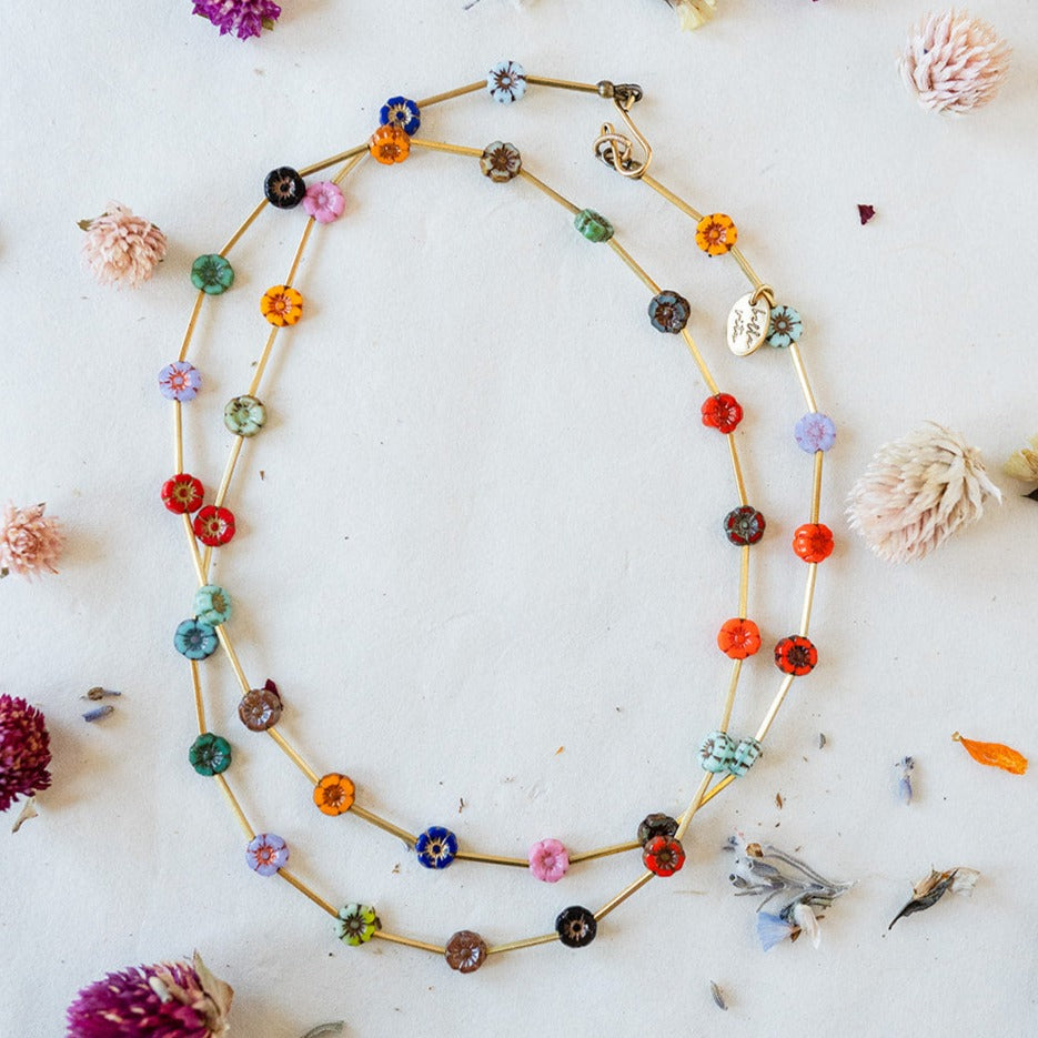 Flower Power Daisy Chain Necklace Charm + Pendant Necklaces Bella Vita Jewelry Multi!!!  