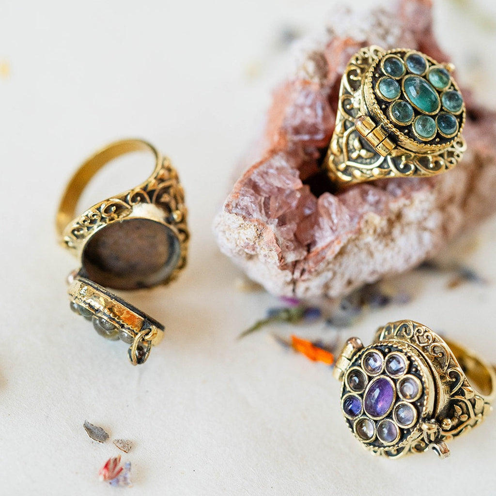 Gemstone Poison Ring Rings Bella Vita Jewelry   