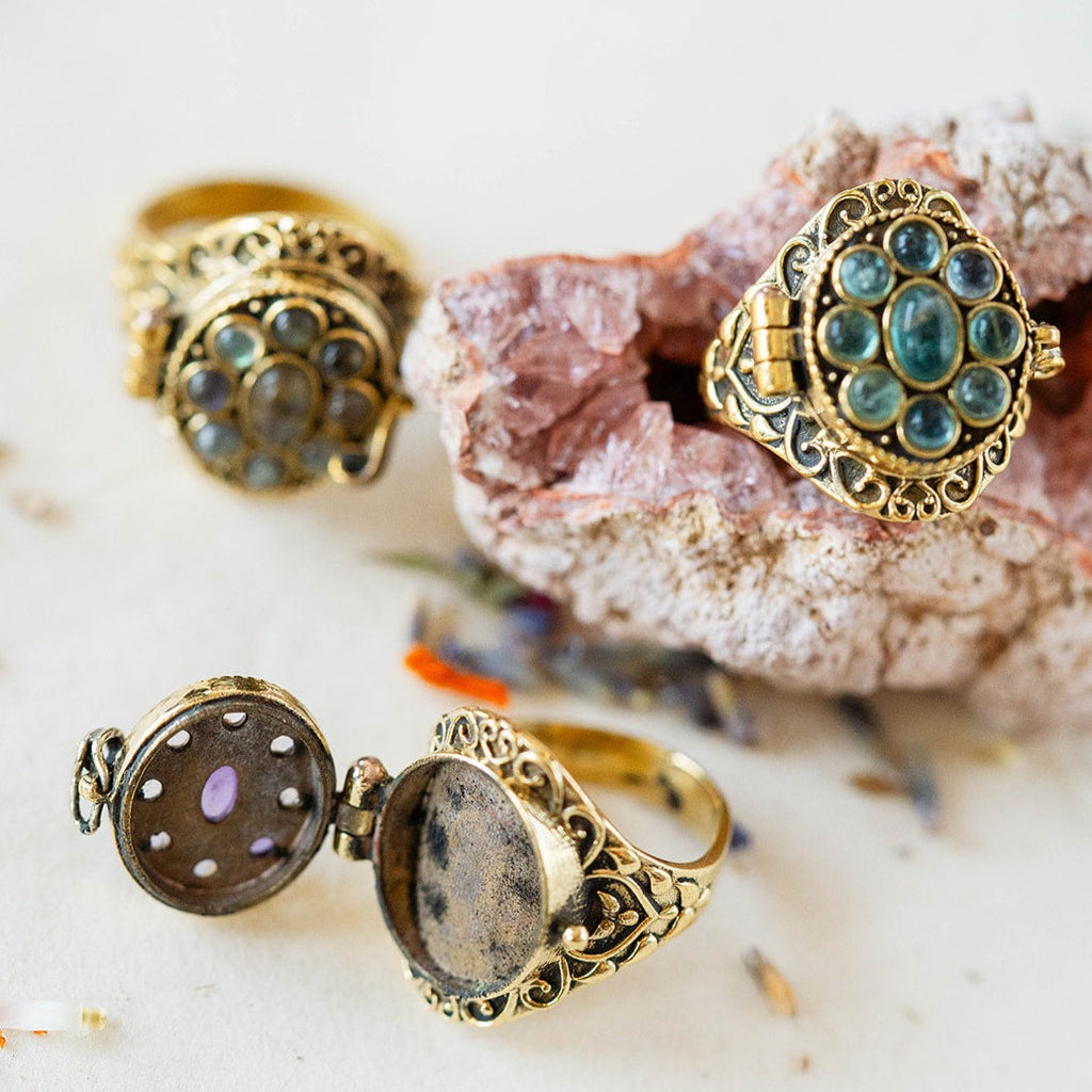 Gemstone Poison Ring Rings Bella Vita Jewelry   