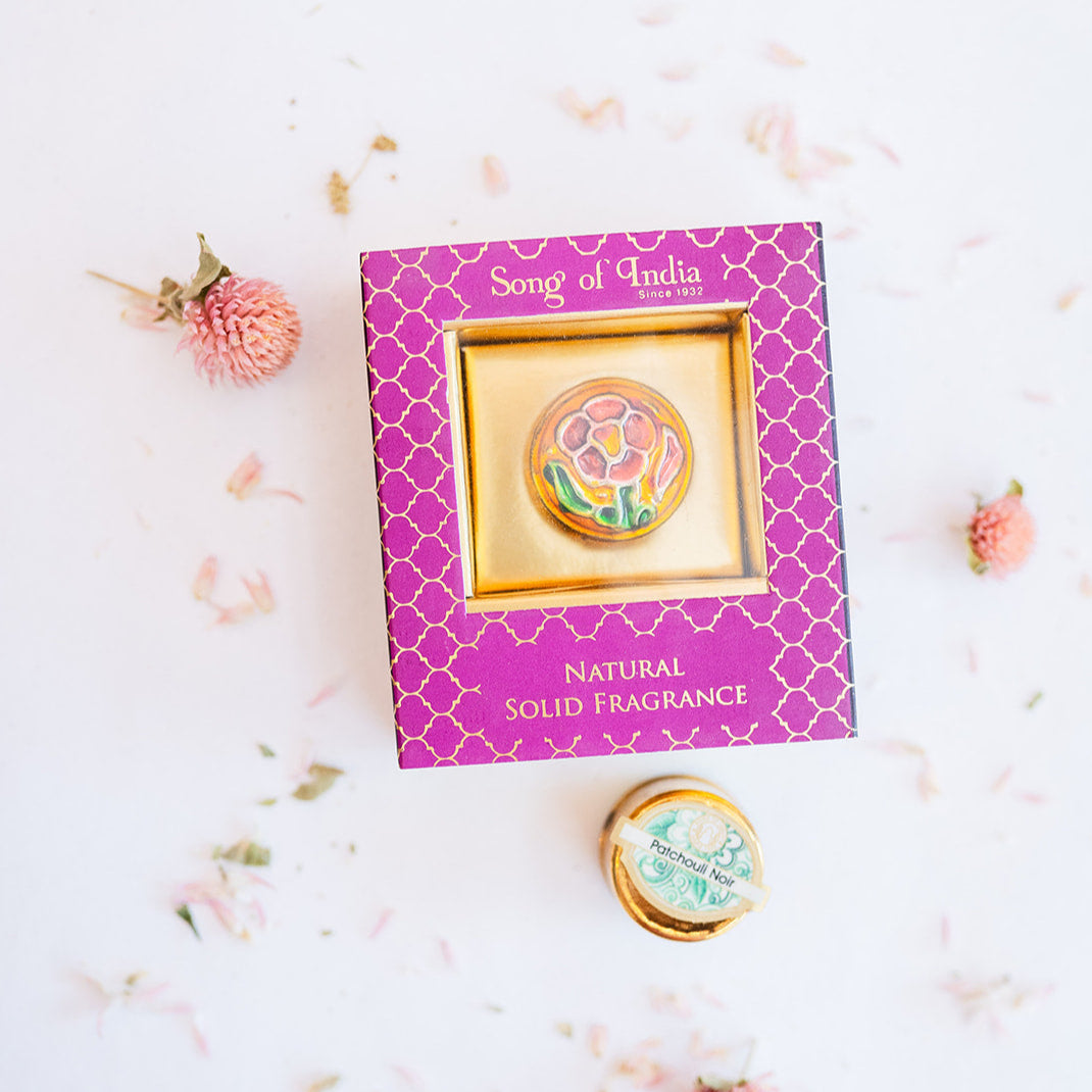 Solid Perfume Oils in Cute Tin R. Expo Patchouli Noir