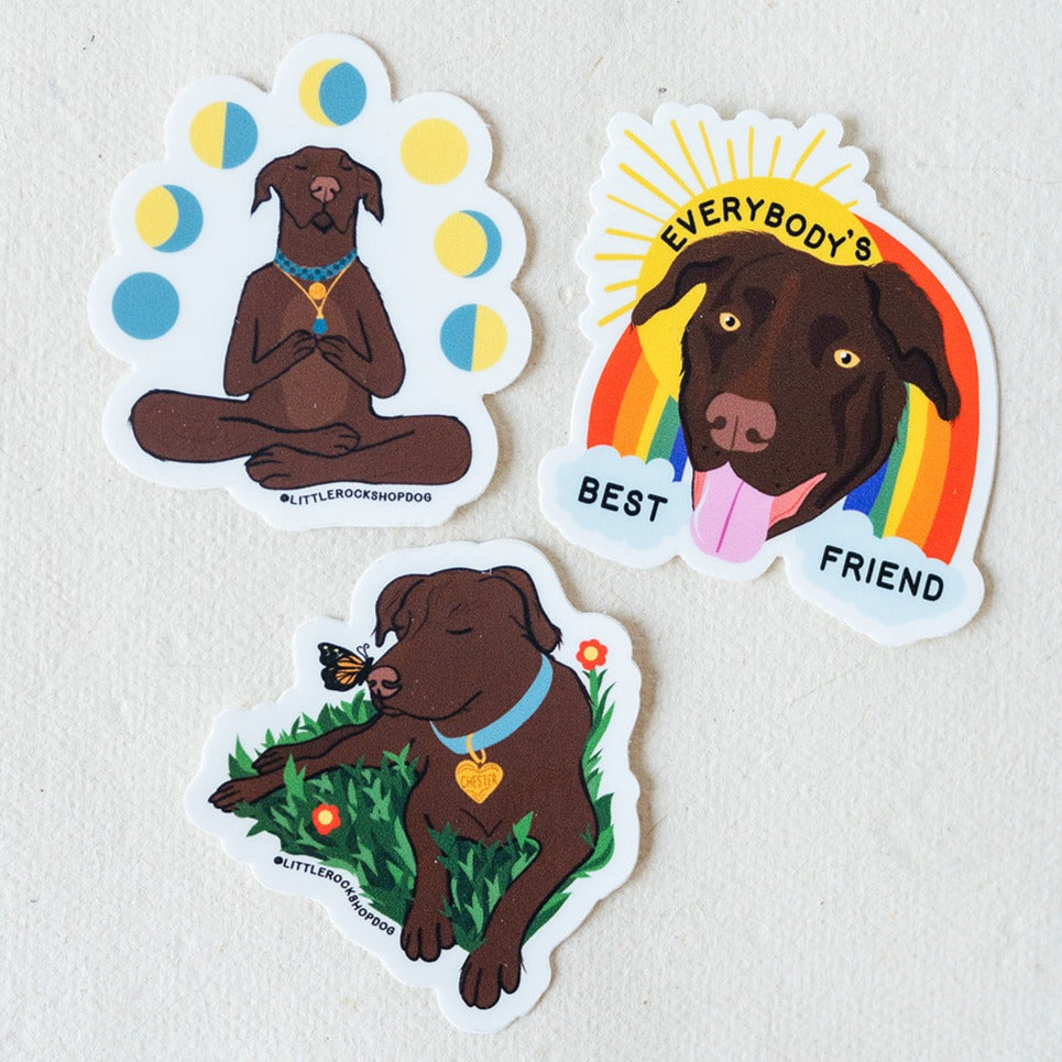 Chester #littlerockshopdog Sticker Stickers + Crafts Chester   