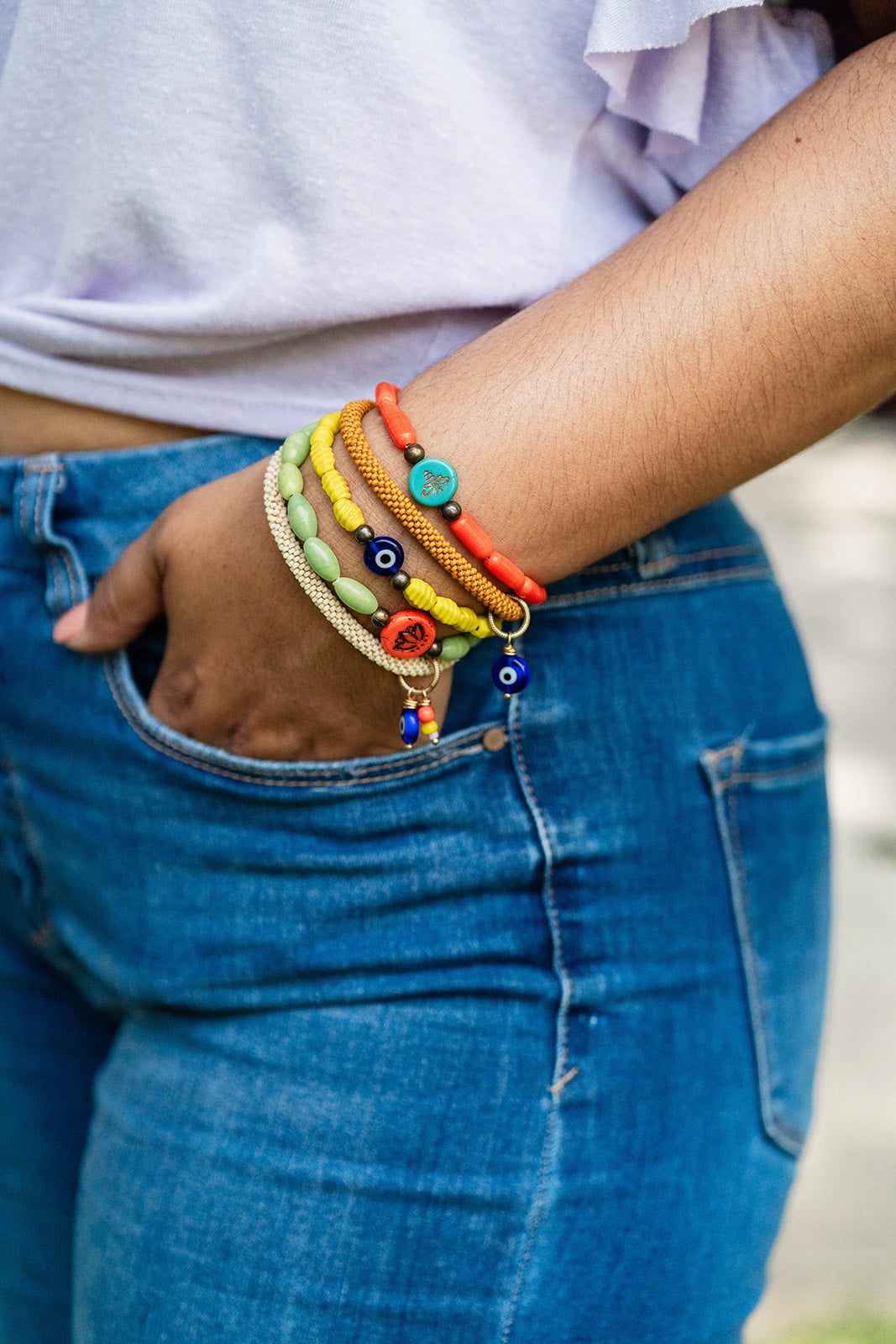 India Glass Bead Bangle Beaded Bangles Bella Vita Jewelry   