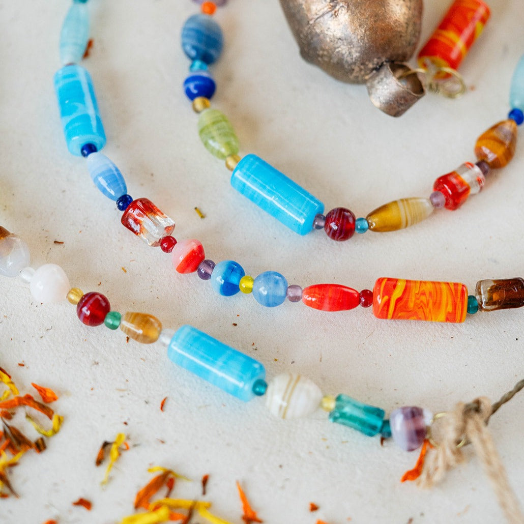Splash of Color Beaded Bell Garden Moksha   