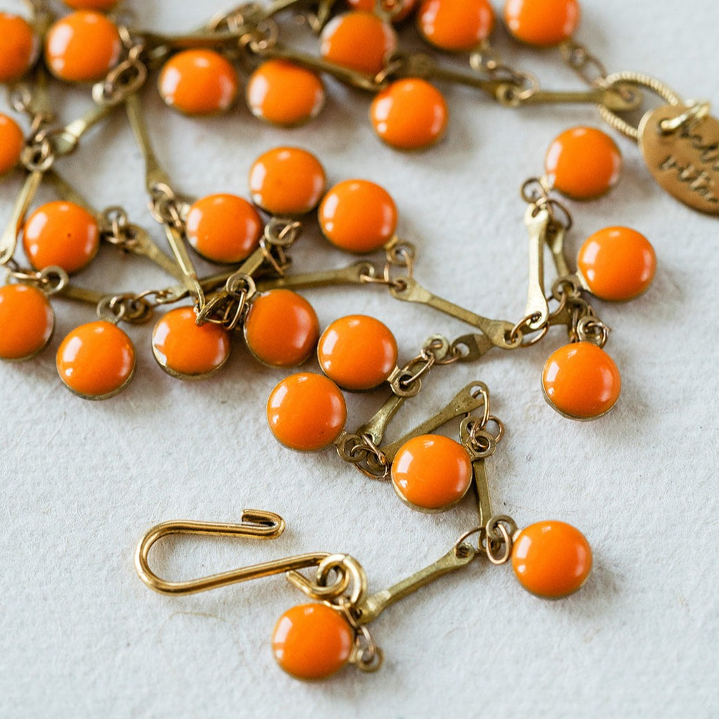 Confetti Chain Chain Necklaces Bella Vita Jewelry Coral  