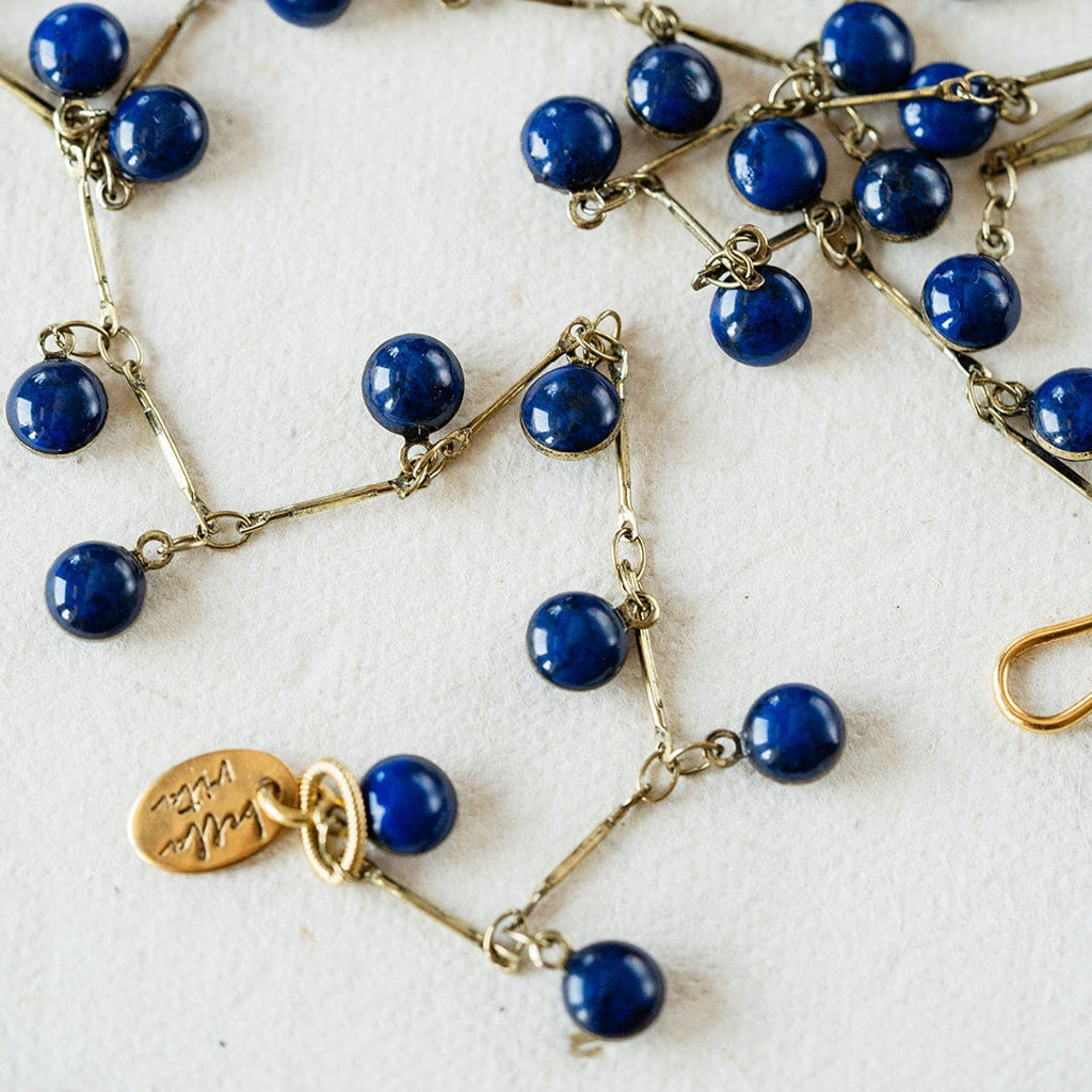 Confetti Chain Chain Necklaces Bella Vita Jewelry Navy  