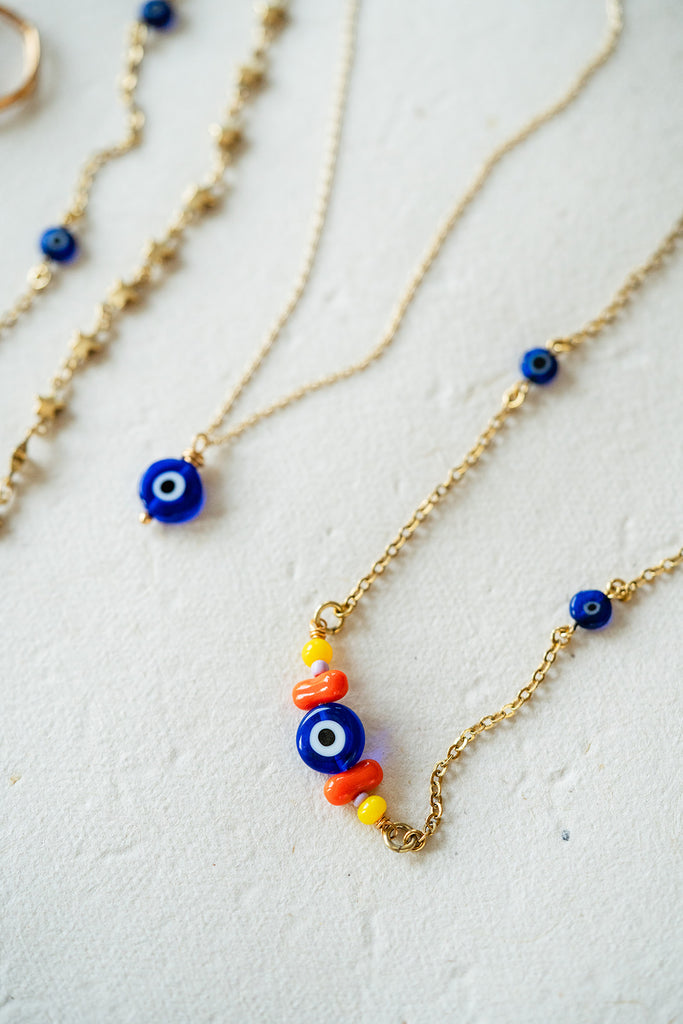 Evil Eye Necklace Charm + Pendant Necklaces Bella Vita Jewelry   