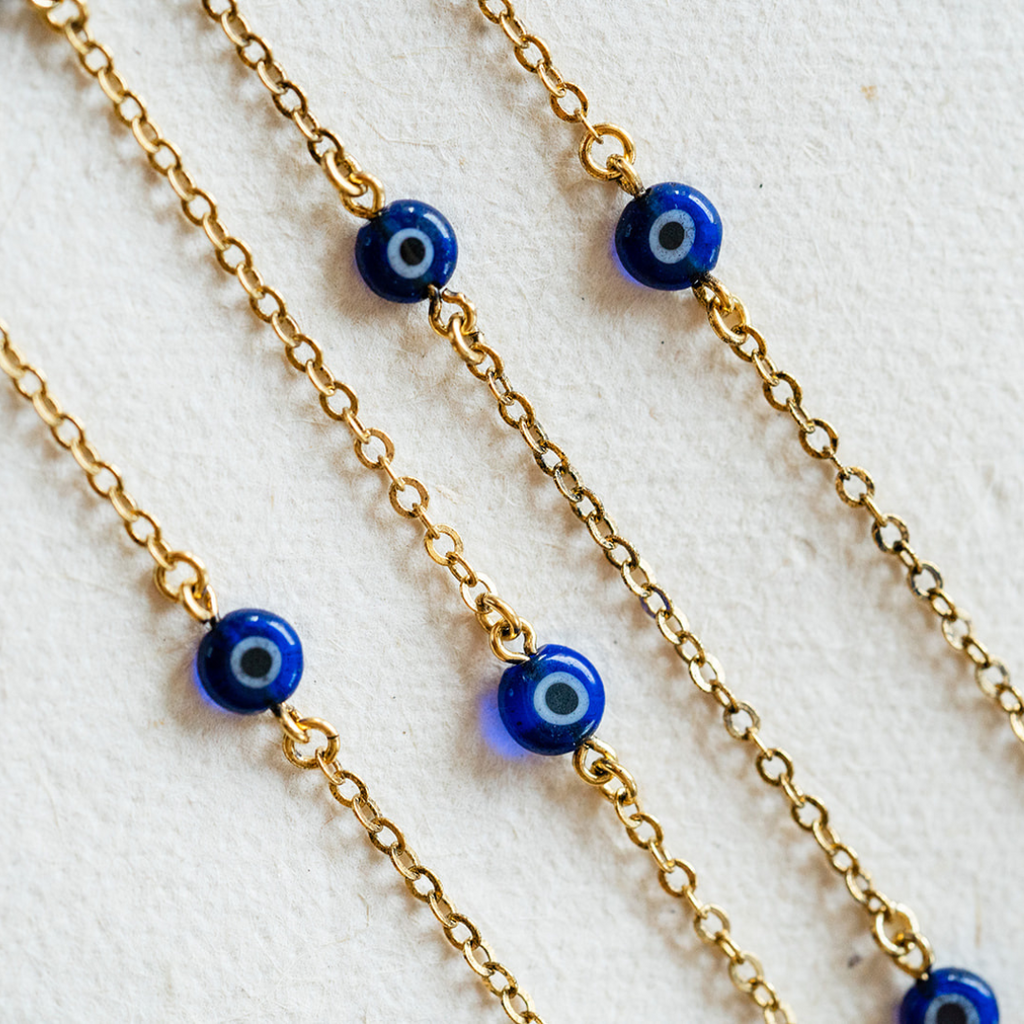 Evil Eye Chain Necklace Charm + Pendant Necklaces Bella Vita Jewelry   