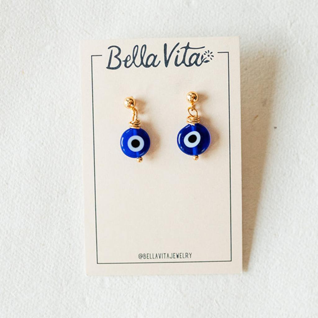 Evil Eye Earrings Dangle Earrings Bella Vita Jewelry   