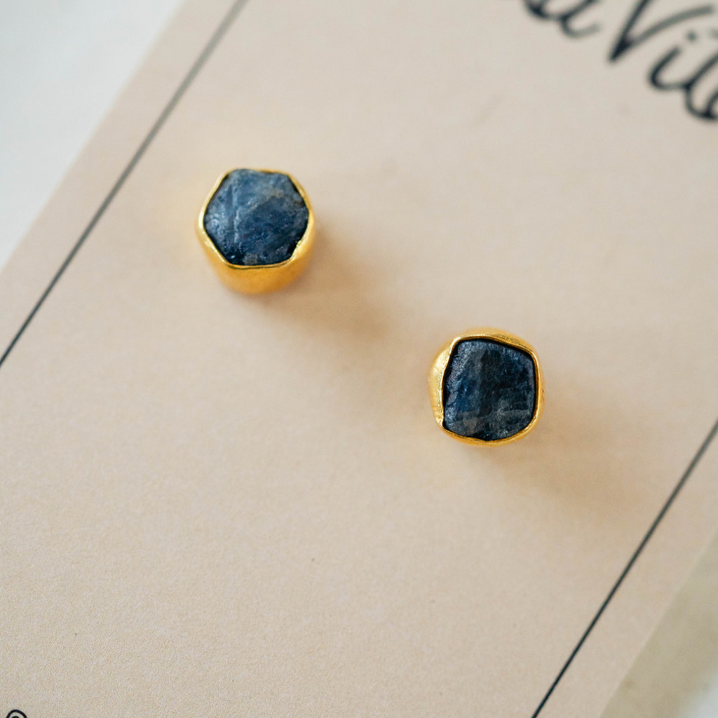 Sapphire Post Earrings Stud + Post Earrings Bella Vita Jewelry   