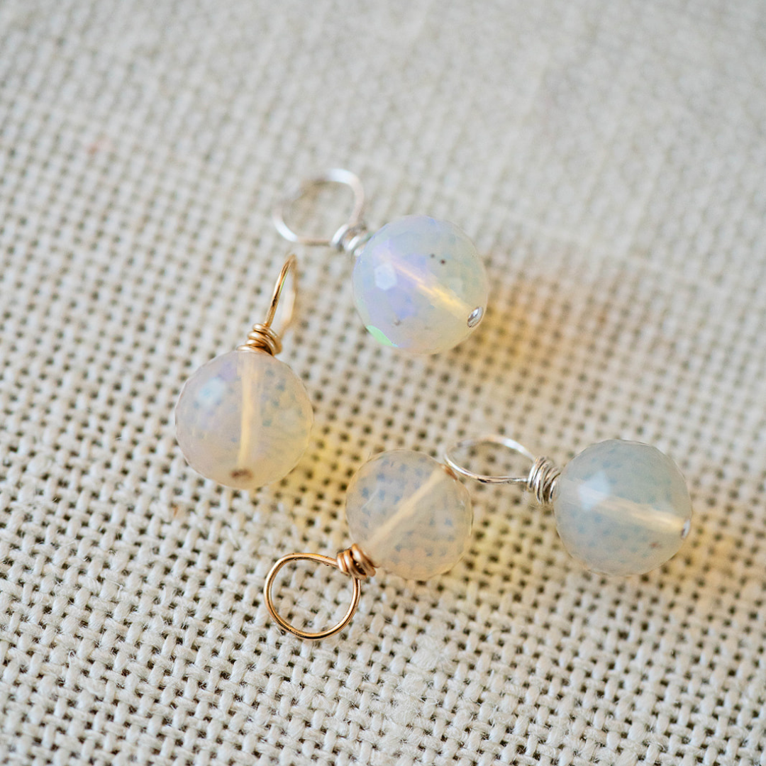 Round Faceted Opal Charms Bella Vita Jewelry   