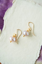 Pink Pearl Earrings Dangle Earrings Bella Vita Jewelry   