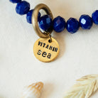 Yacht Rock Mantra Charm Bracelet Beaded Bangles Bella Vita Jewelry Gold Plated Vitamin Sea