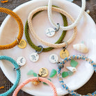 Yacht Rock Beach Charm Bracelet Beaded Bangles Bella Vita Jewelry