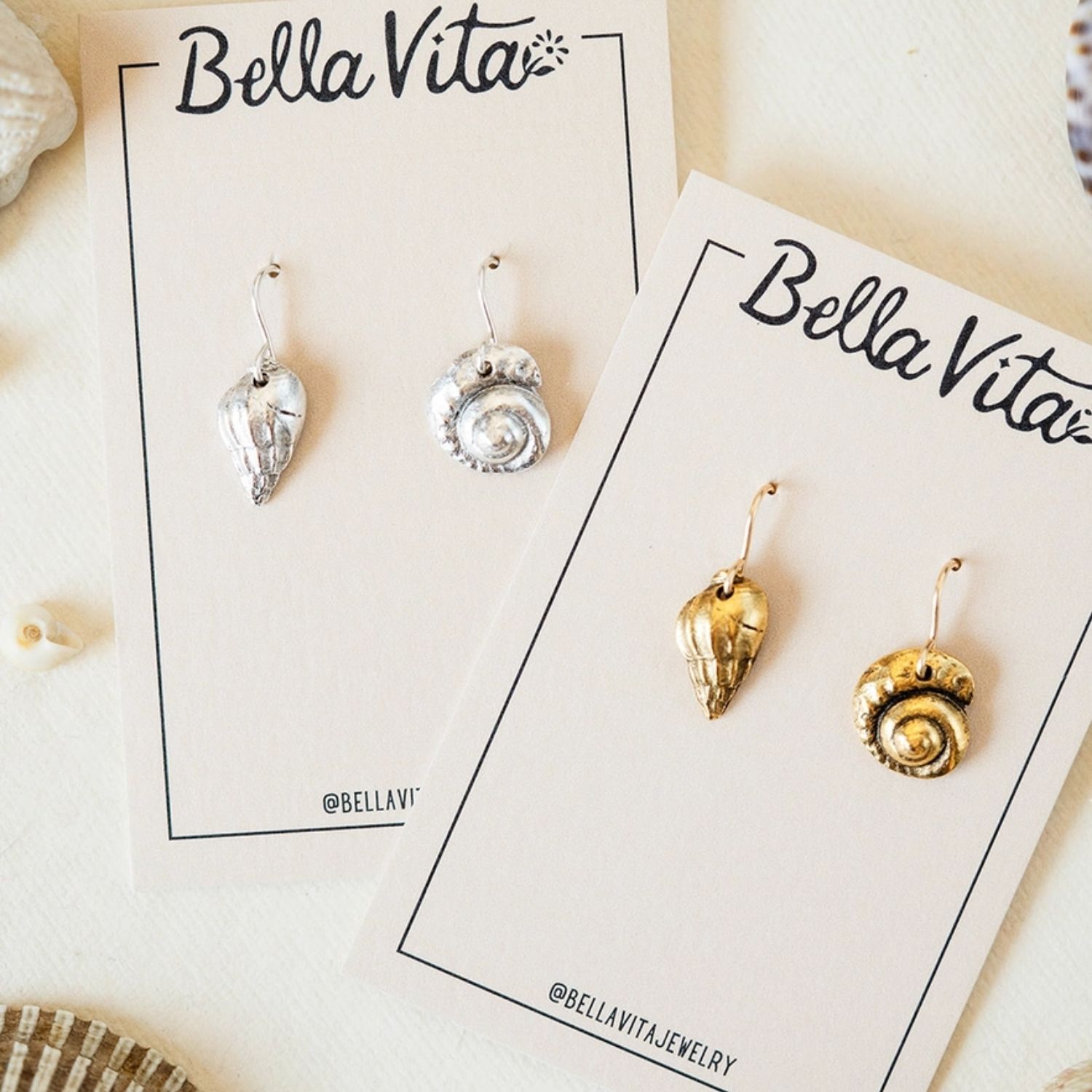 Yacht Rock Simple Shell Earrings Dangle Earrings Bella Vita Jewelry